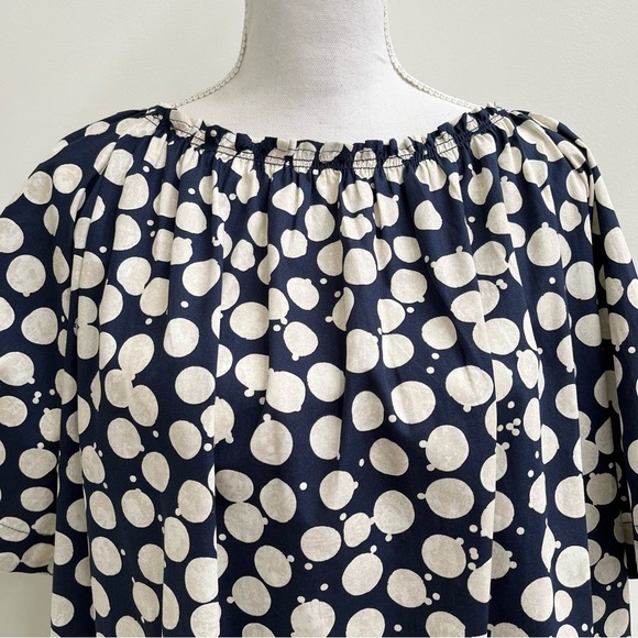 Free People navy blue polka dot 60’s parachute dress pockets open back XS - Picture 11 of 14